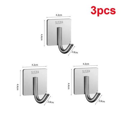 3pcs Stainless Steel Wall Hooks