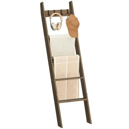 5-Tier Bamboo Blanket Ladder