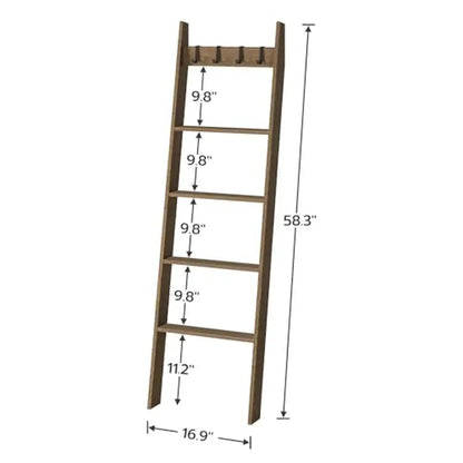 5-Tier Bamboo Blanket Ladder