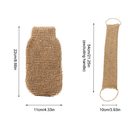 2Pcs Jute Back Wash